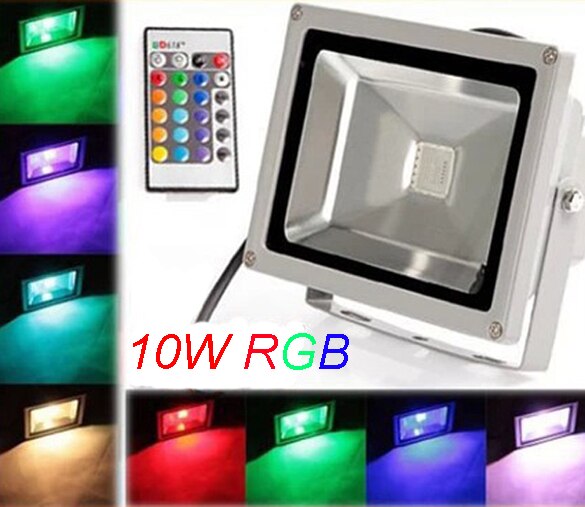  무료 배송 10W RGB LED 야외 방수 플러드 라이트 워시 투광 조명 스포트라이트 조명 원격 컨트롤러, LED 조명, 무대 조명, 10W, 5 W, 4 W, 5 W, 5 W, LED, 방수, 플러드 라이트